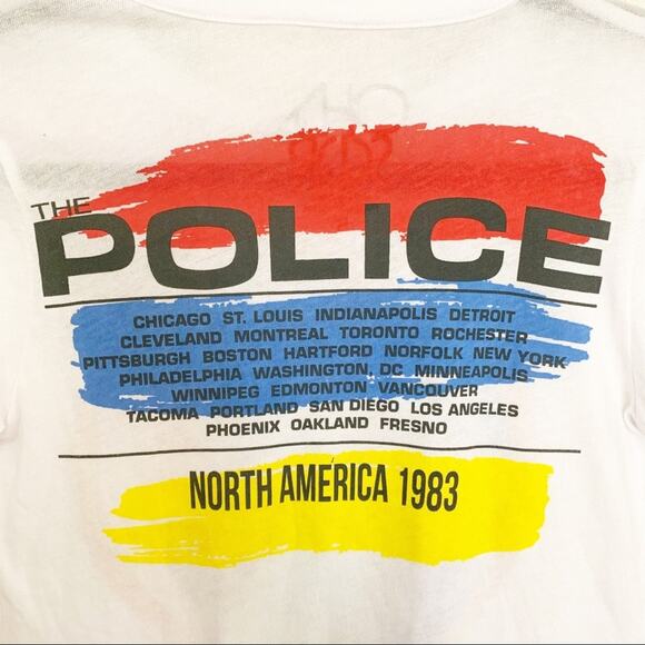 Chaser The Police North American Tour Tee Small Indie Sleaze NWT - Picture 5 of 7